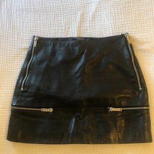 Black Leather Skirt Zara
